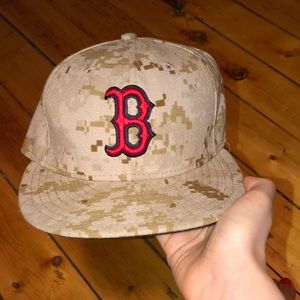 Digital Cam Red Sox Flat Brim Hat